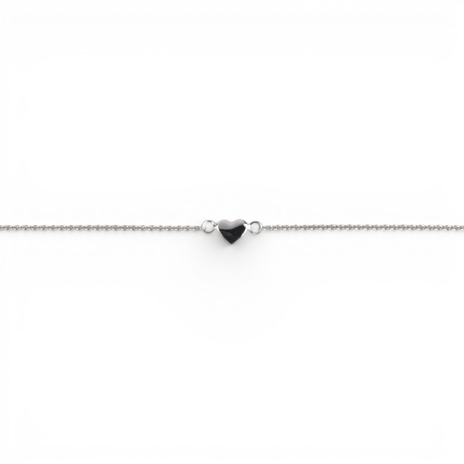 Schmidt Armband mit mini Herz aus 925 Silber für Damen, silberfarben, 16/17,5/19cm Armschmuck