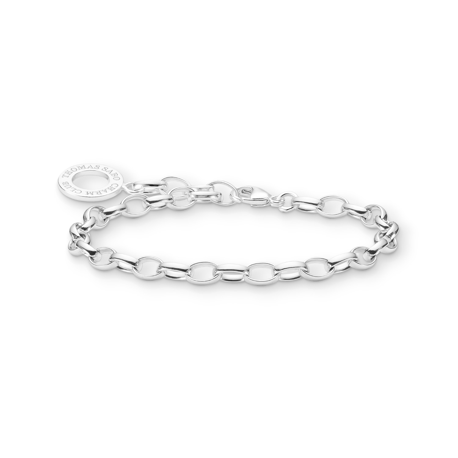 Thomas Sabo Charm-Armband für Damen aus 925er Silber, 14,5 cm, silberfarben, eleganter Armschmuck