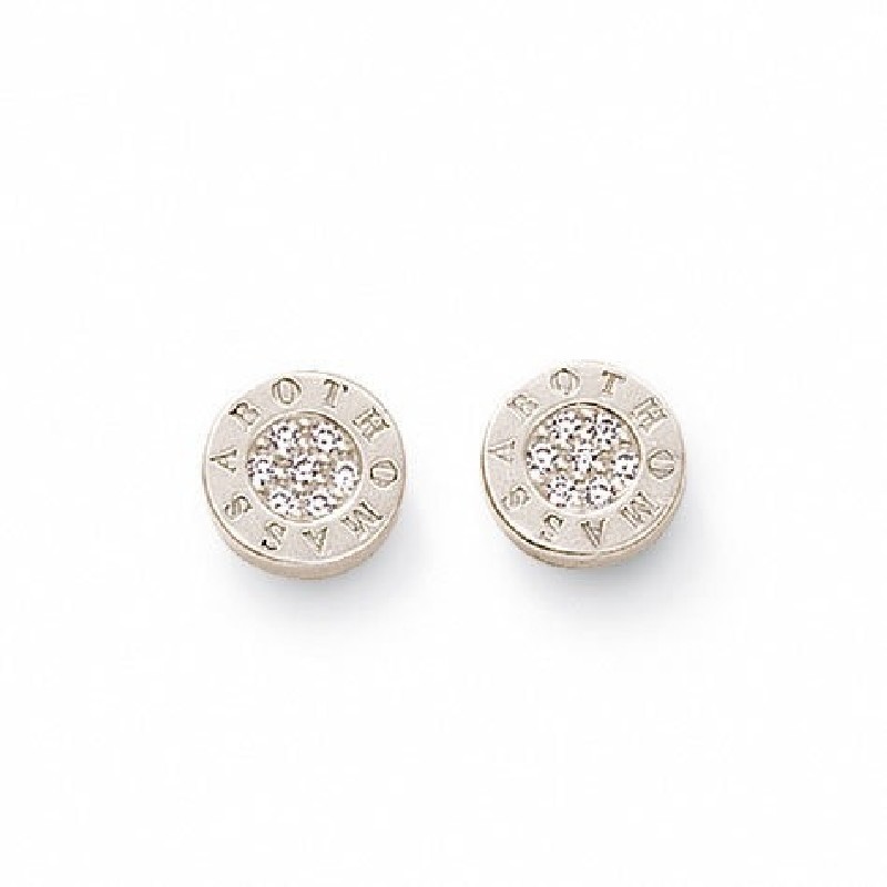 Thomas Sabo Ohrstecker pavé in Silber 925 mit weißen Zirkonia für Damen – klassischer Ohrschmuck