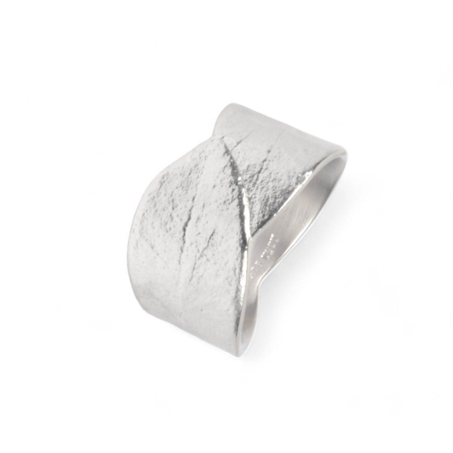 noën Ring Olivia Blatt aus 925 Silber für Damen, Größe 55, silberfarben, elegant und zeitlos