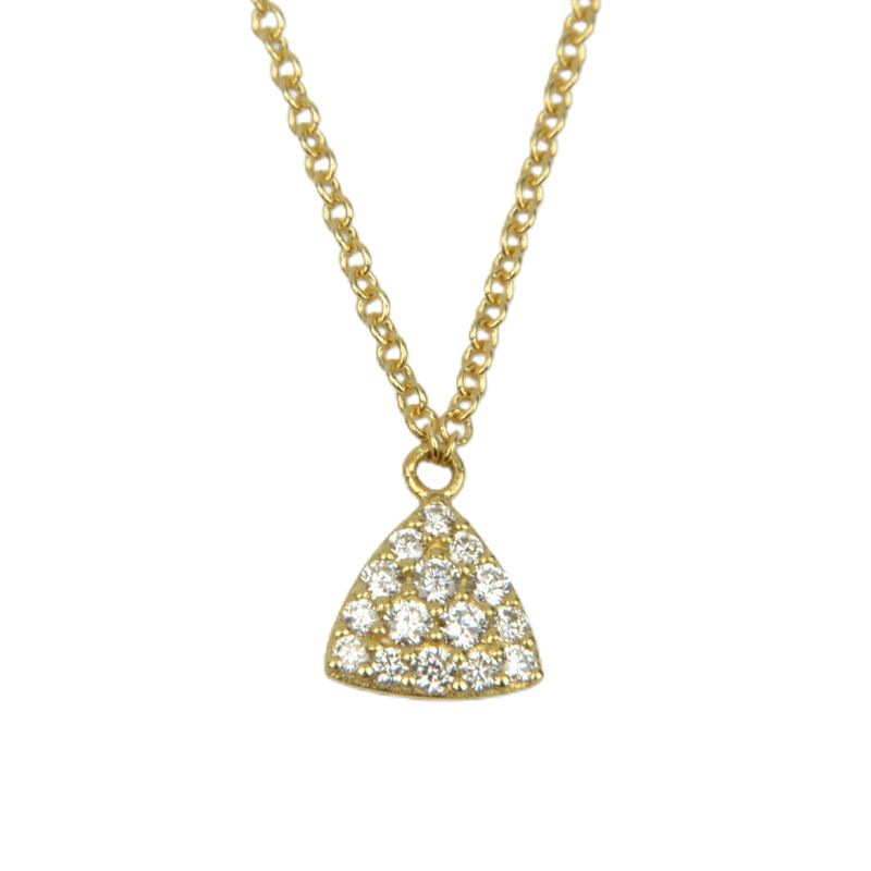 ONE MORE Damen Kette mit Brillant-Anhänger in Gold 750, 15 Diamanten, 0,11 Carat, 40/42cm Länge