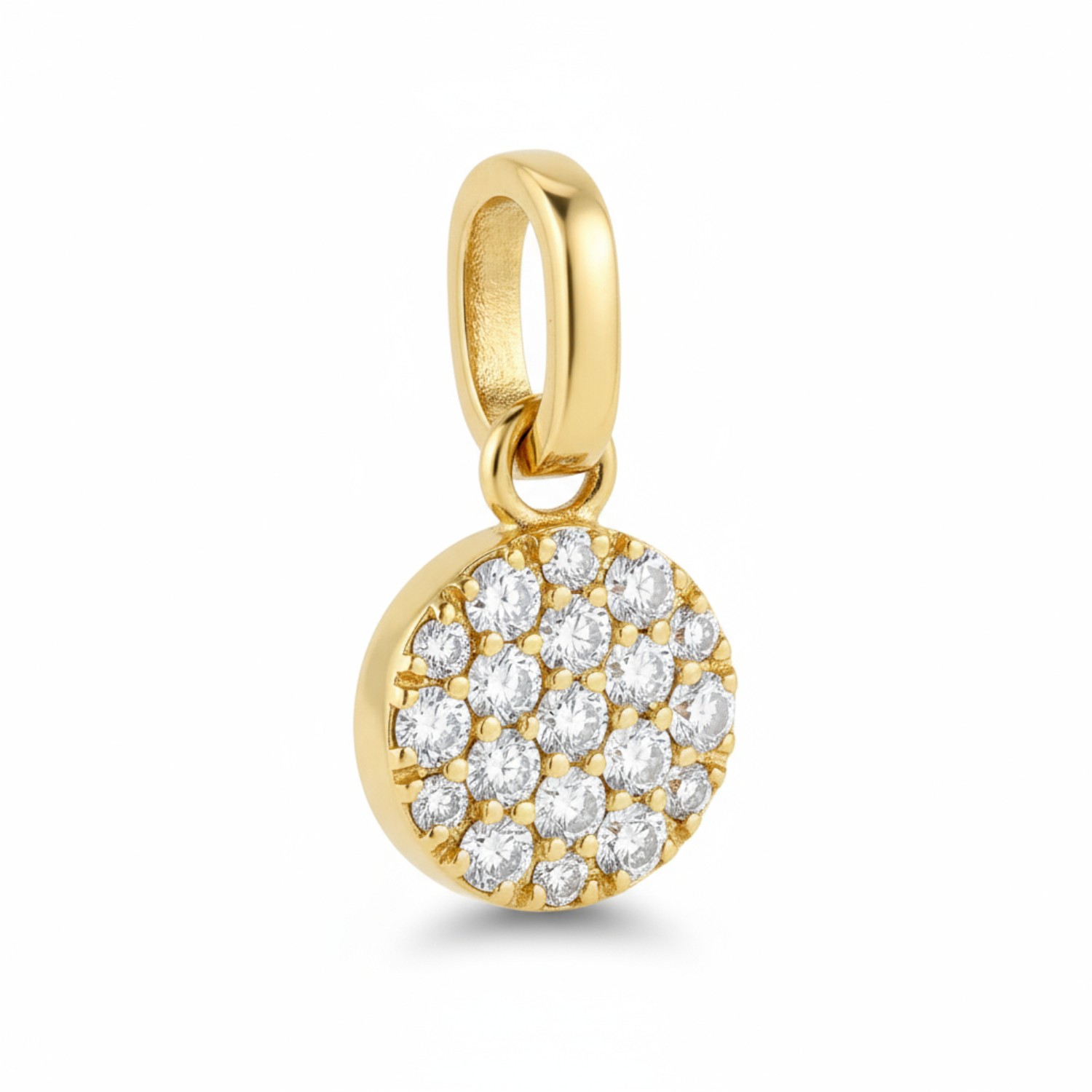 ONE MORE Damen Anhänger aus 750er Gold mit 19 Brillanten, 0,13 Carat, goldfarben, 12x5,8mm