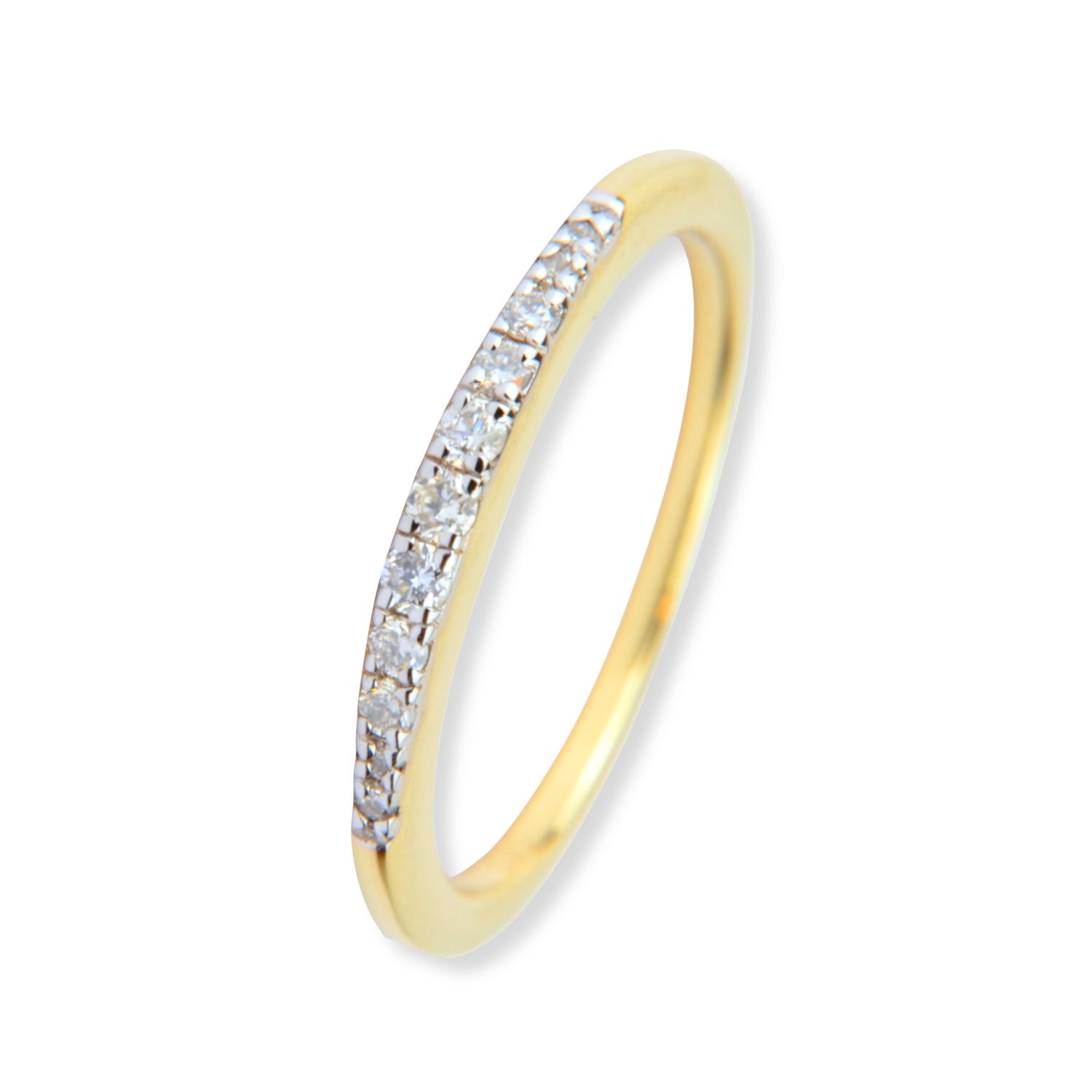 Schmidt Verlobungsring Damen in 585 Gold, 11 Brillanten Wesselton SI, 0,16 Carat, Größe 54