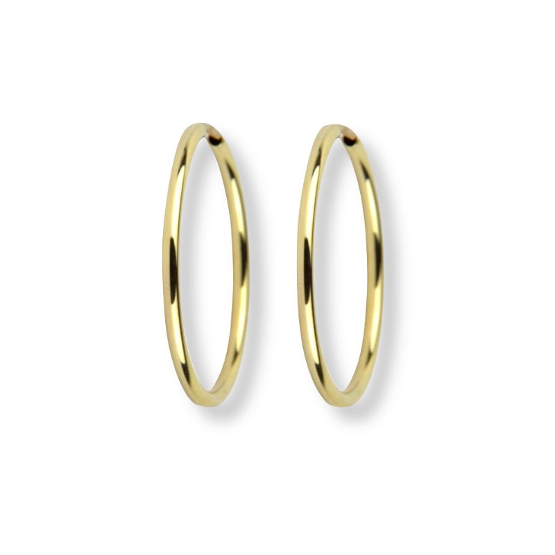Schmidt Damen Ohrringe Gold 375, Ø 23mm, eleganter Ohrschmuck in goldfarben für jeden Anlass
