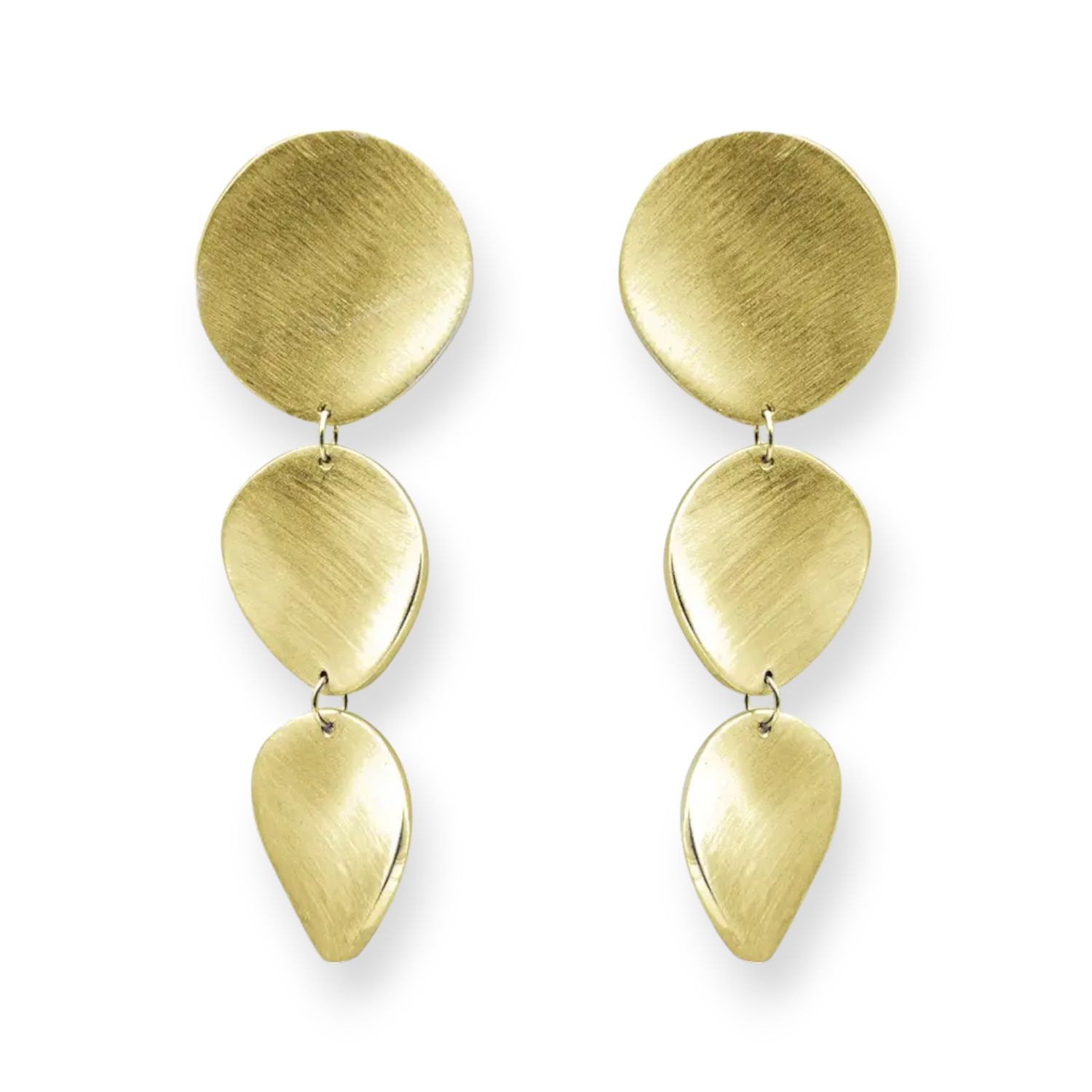 noën Ohrhänger groß 6,5 cm Damen in goldfarbenem 925 Silber vergoldet – eleganter Ohrschmuck