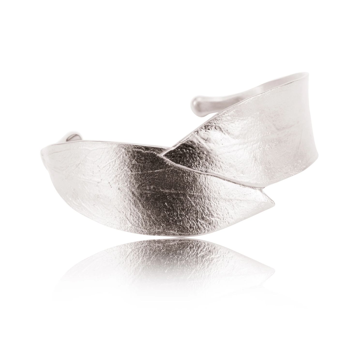 Olivia Armspange von noën aus 925er Silber für Damen, 18,8 cm Armumfang, ca. 22 mm breit, silberfarben