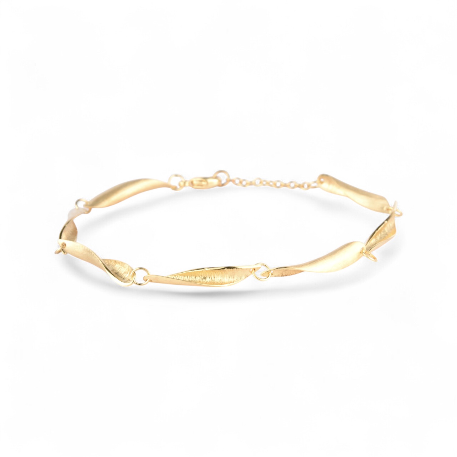 Olivia Armband von noën für Damen, 19cm, 925 Silber vergoldet in Gold, eleganter Armschmuck
