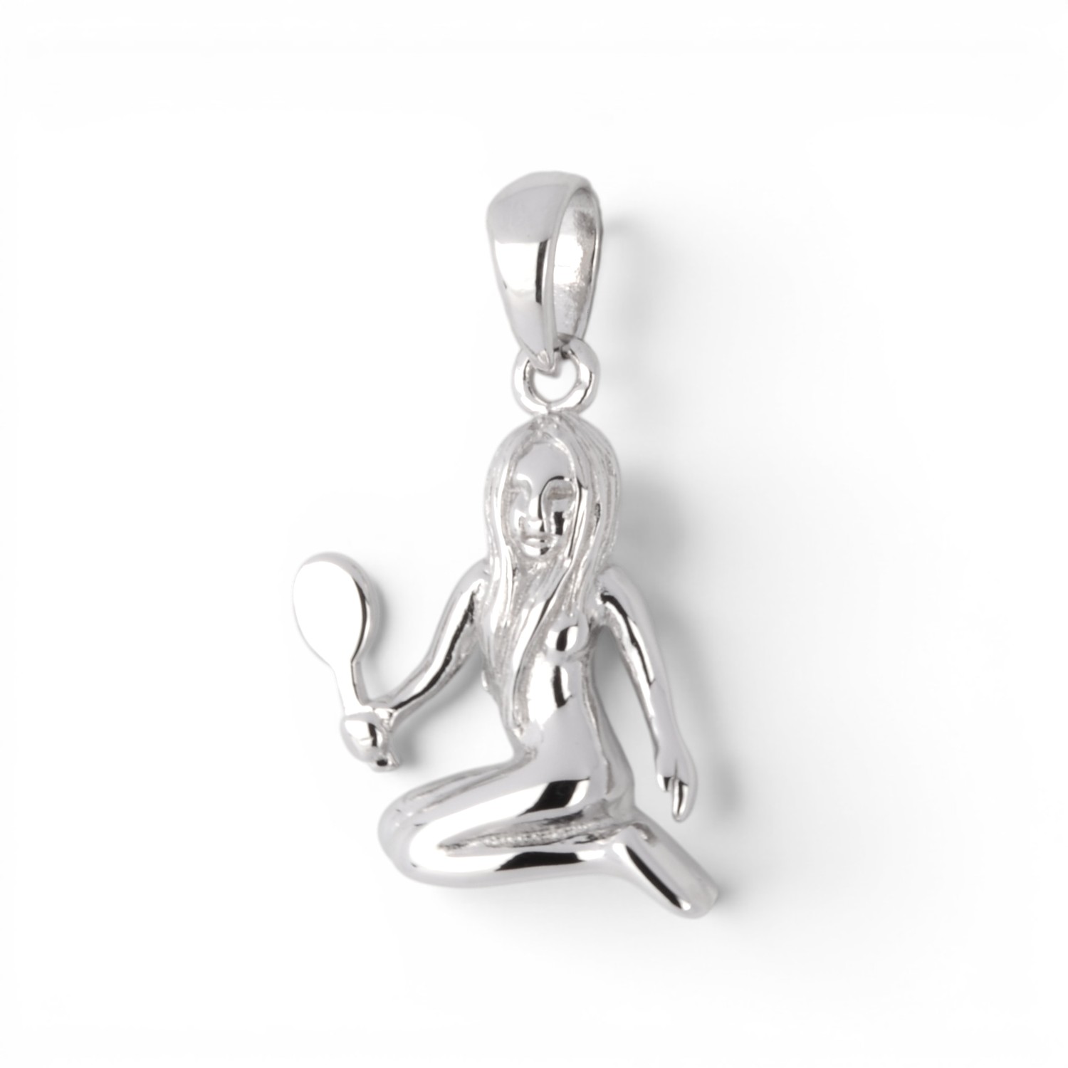 Schmidt Anhänger Sternzeichen Jungfrau aus 925 Silber für Damen, Herren und Kinder, 18,4x15mm, silberfarben