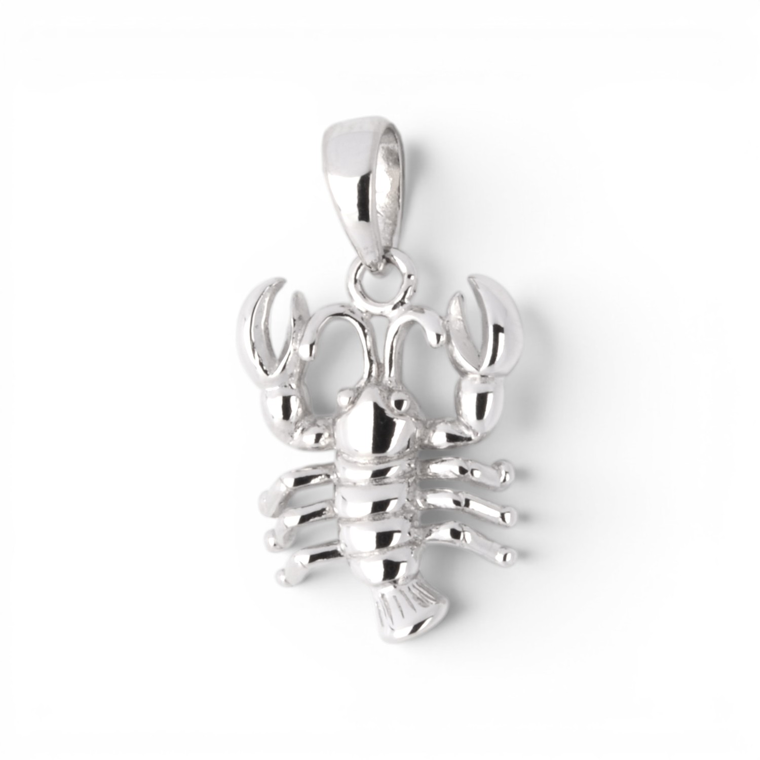 Schmidt Anhänger Sternzeichen Krebs aus 925 Silber für Damen, Herren und Kinder, 16,6x12,5mm, silberfarben