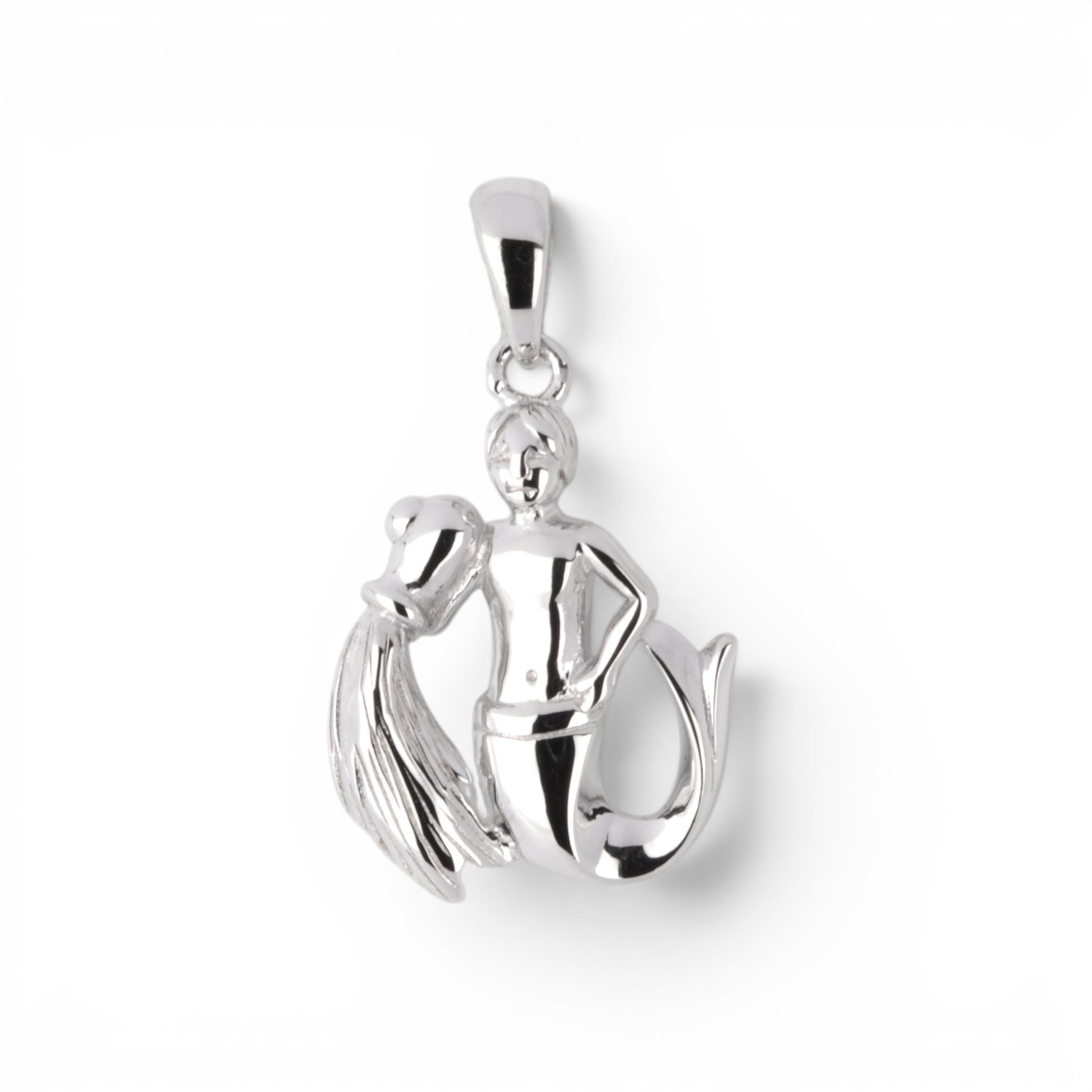 Schmidt Armbanduhr Wassermann aus 925 Silber für Damen, Herren und Kinder, silberfarben, 19,6x14,5mm
