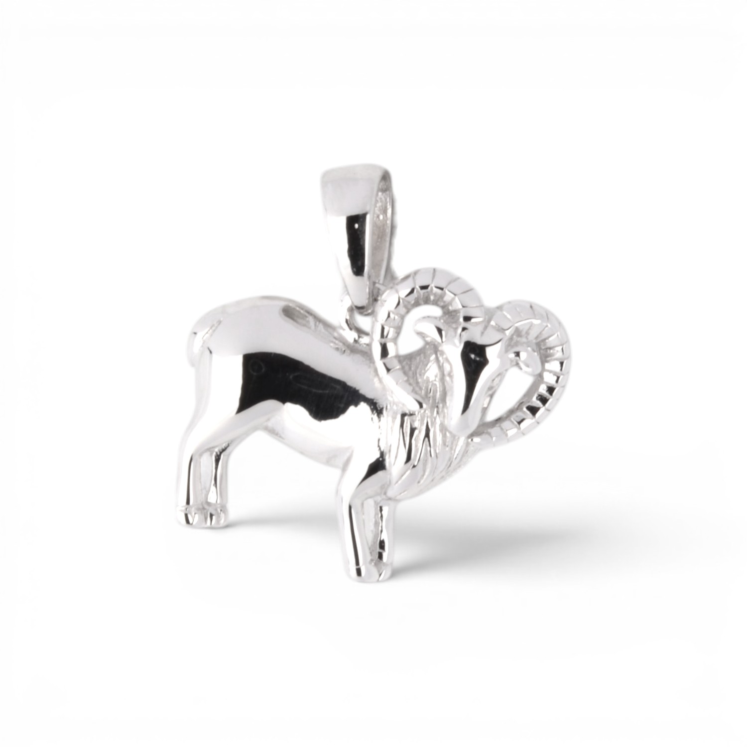 Schmidt Anhänger Sternzeichen Widder aus 925 Silber für Damen, Herren und Kinder, 14,7x17mm, silberfarben