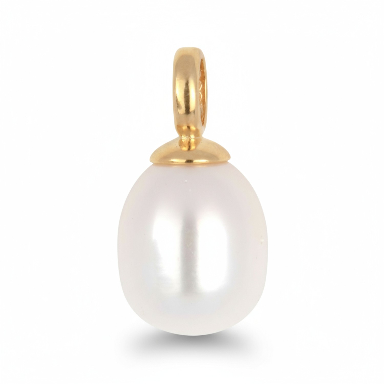 Schmidt Anhänger mit Süsswasserperle in Gold und Silber 925 für Damen, 21,2x11mm
