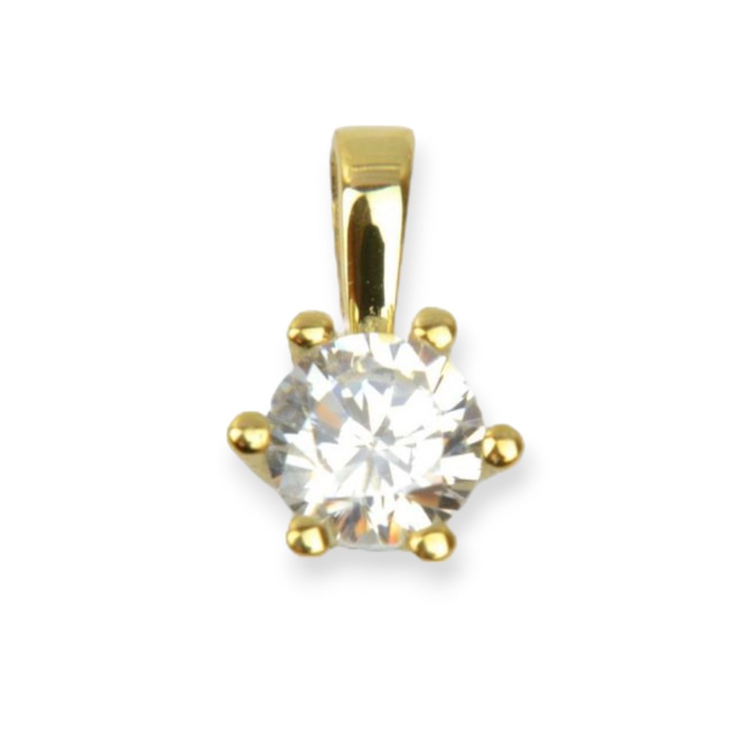Schmidt Anhänger Zirkonia für Damen in Gold 333, ca. 9x5,5mm, eleganter Schmuck mit funkelndem Steinbesatz