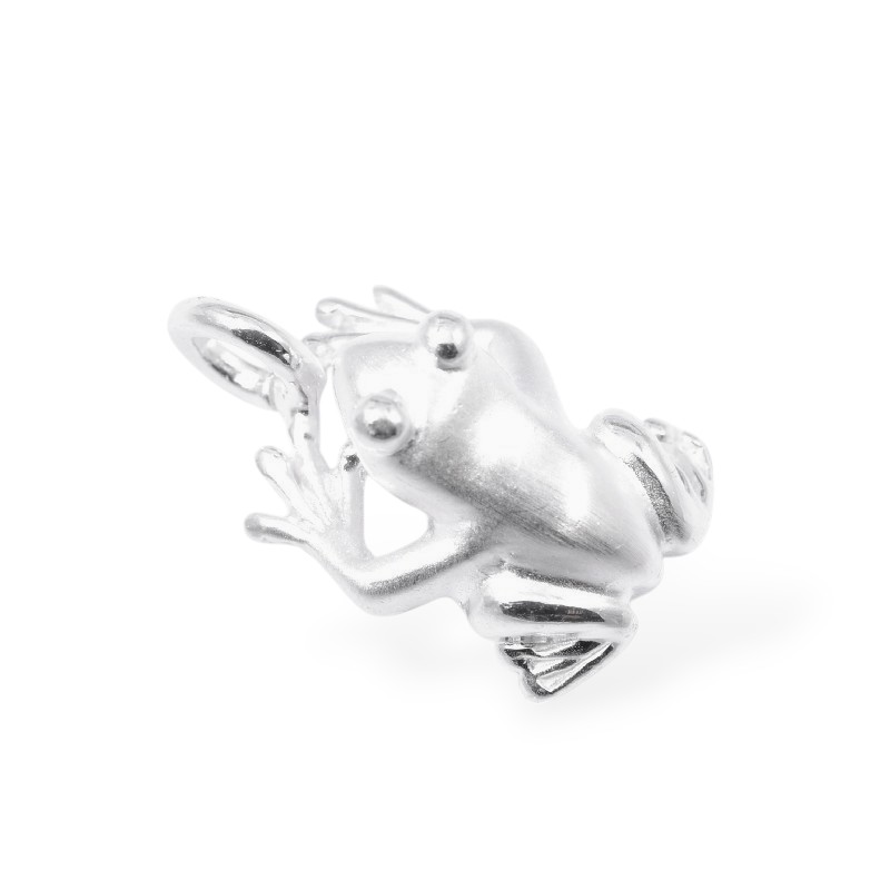 Drachenfels Damen Anhänger Froschkönig, 925 Silber, Hauptfarbe Silber