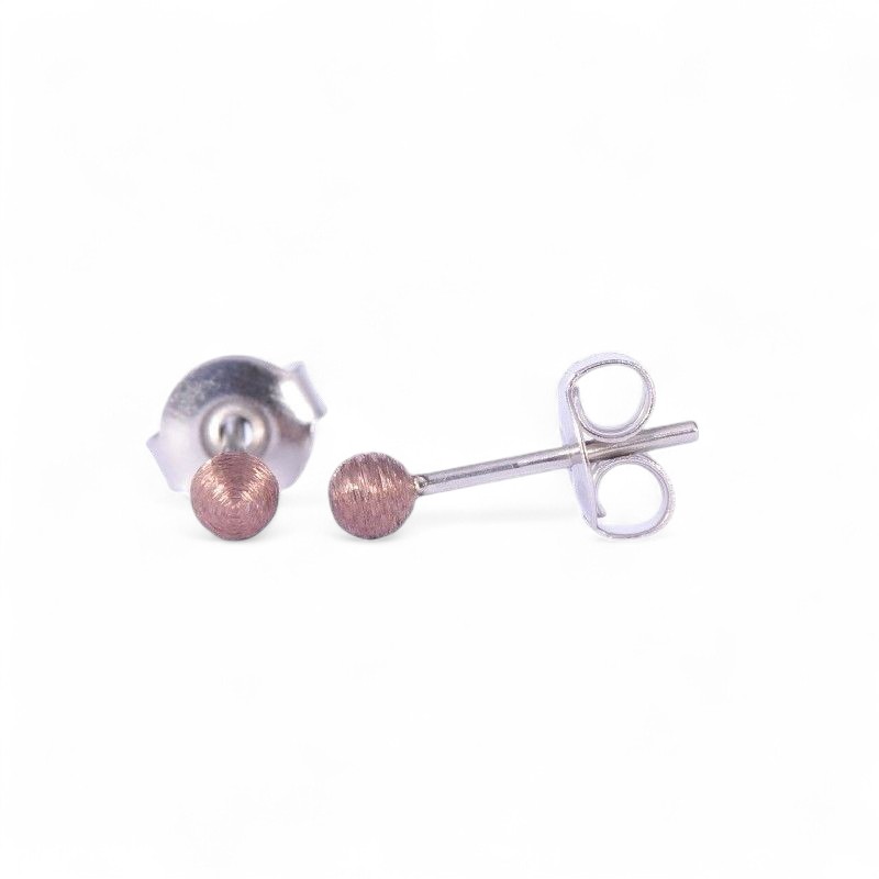 Ernstes Design Ohrstecker für Damen, brauner geschliffener Edelstahl