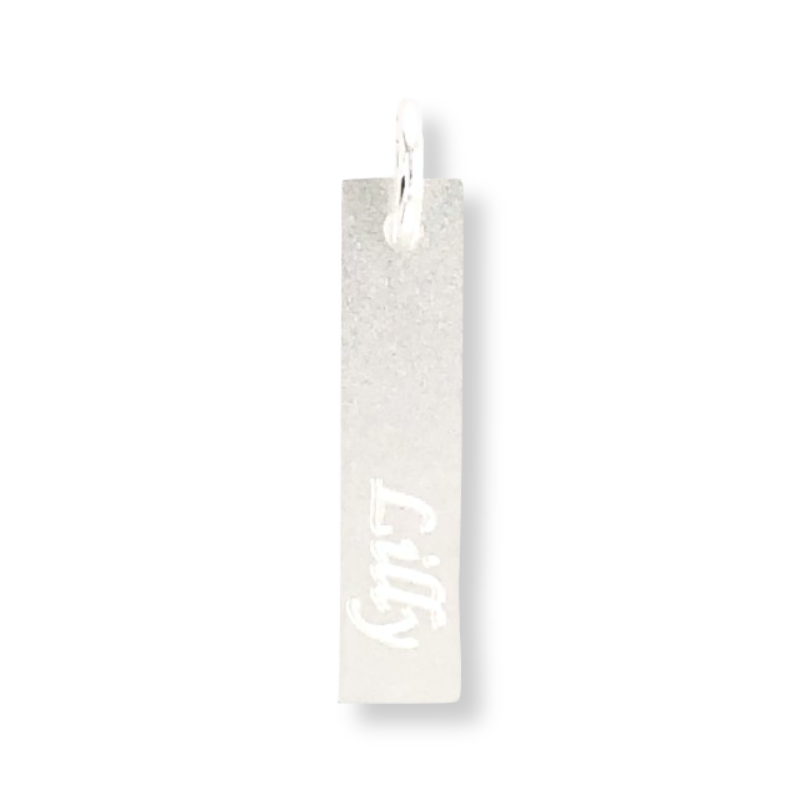 Schmidt Anhänger 925 Silber matt hell, 20x5mm für alle, Hauptfarbe silber
