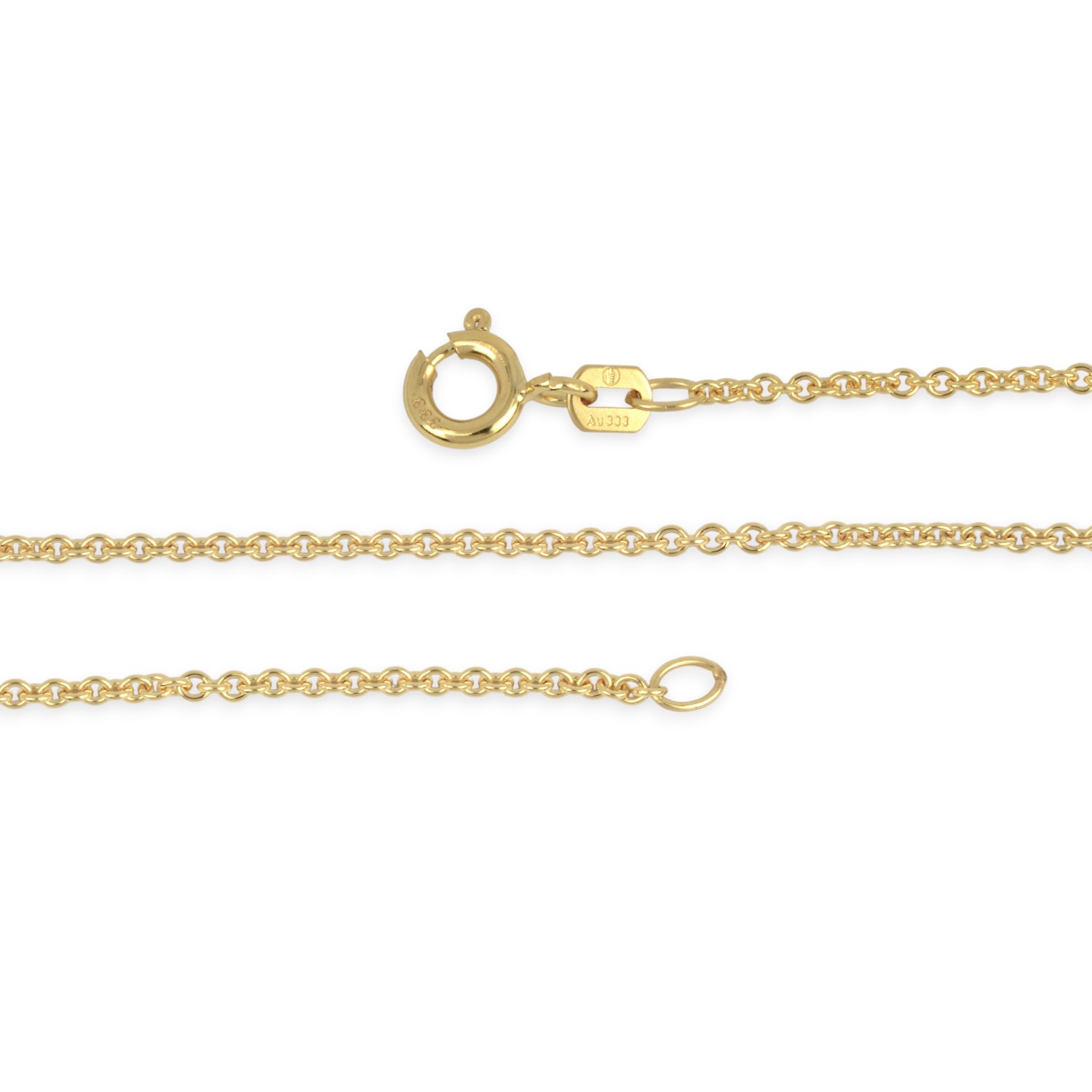 Schmidt Kette Rundanker 333 Gold für Damen, 50cm, goldfarben, Ø 1,5mm, elegantes Schmuckstück