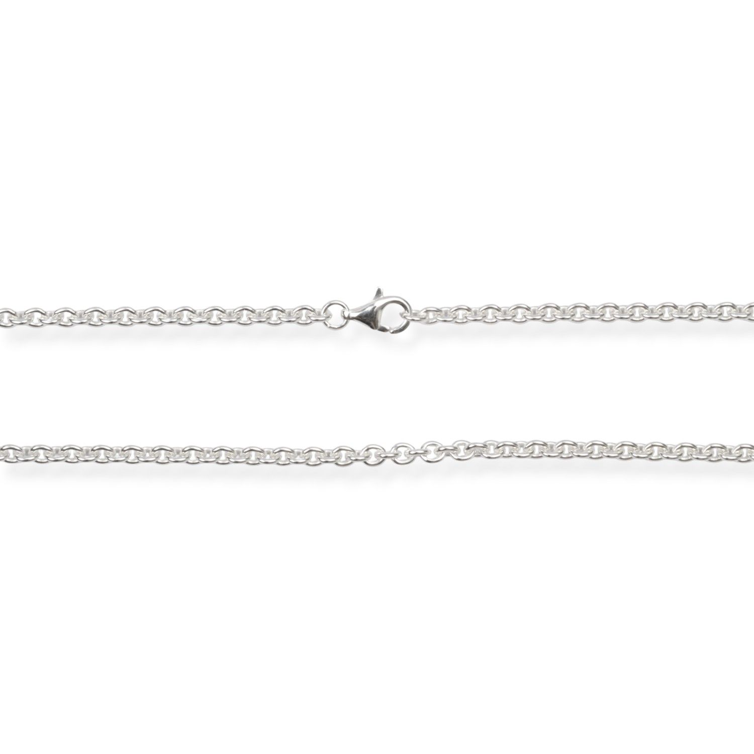 Schmidt Rundanker Kette Silber 925, 60cm lang, Ø 2,7mm mit Karabinerverschluss für Damen