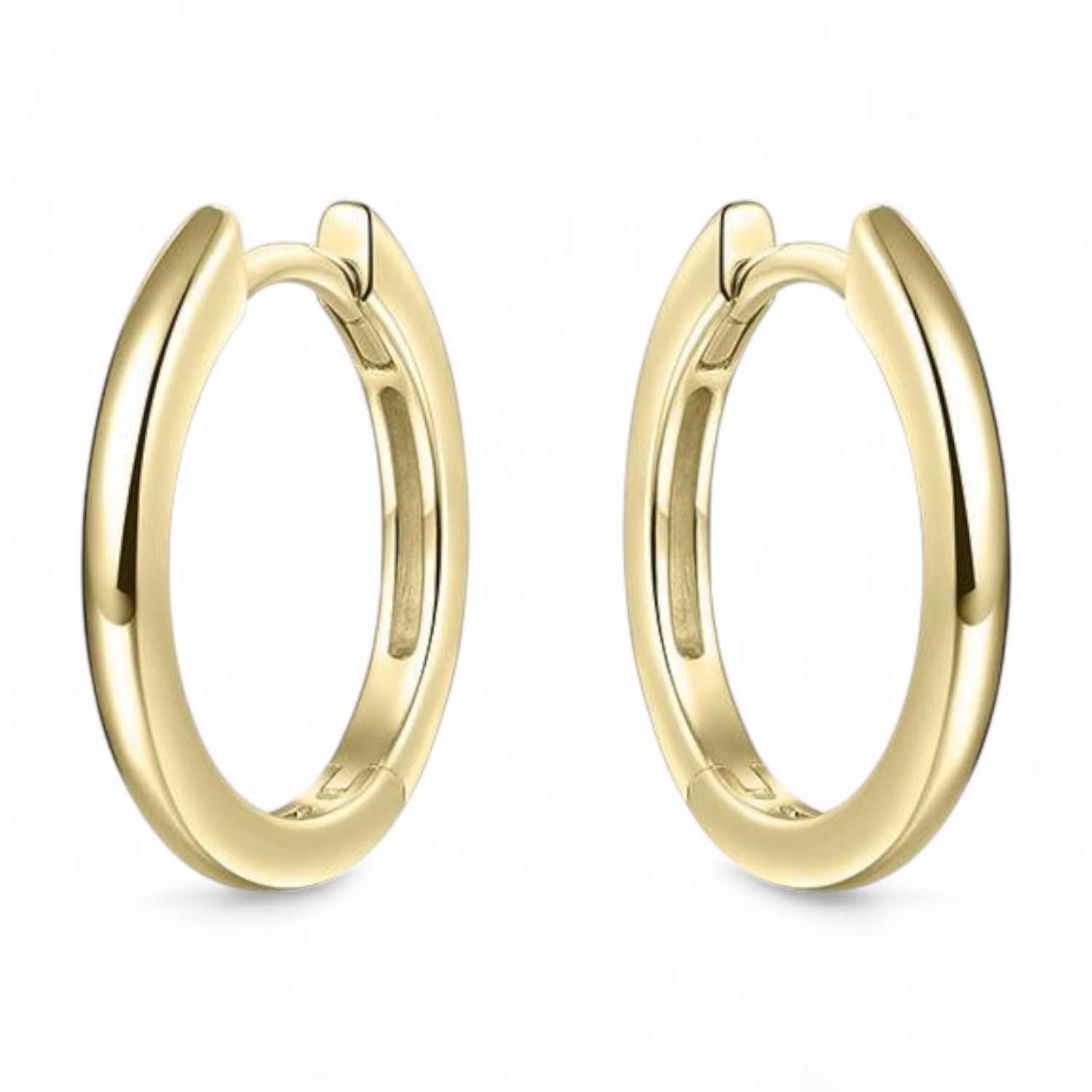 GISSER vergoldete Creolen 22mm aus 925 Silber für Damen - eleganter Ohrschmuck in Goldfarbe