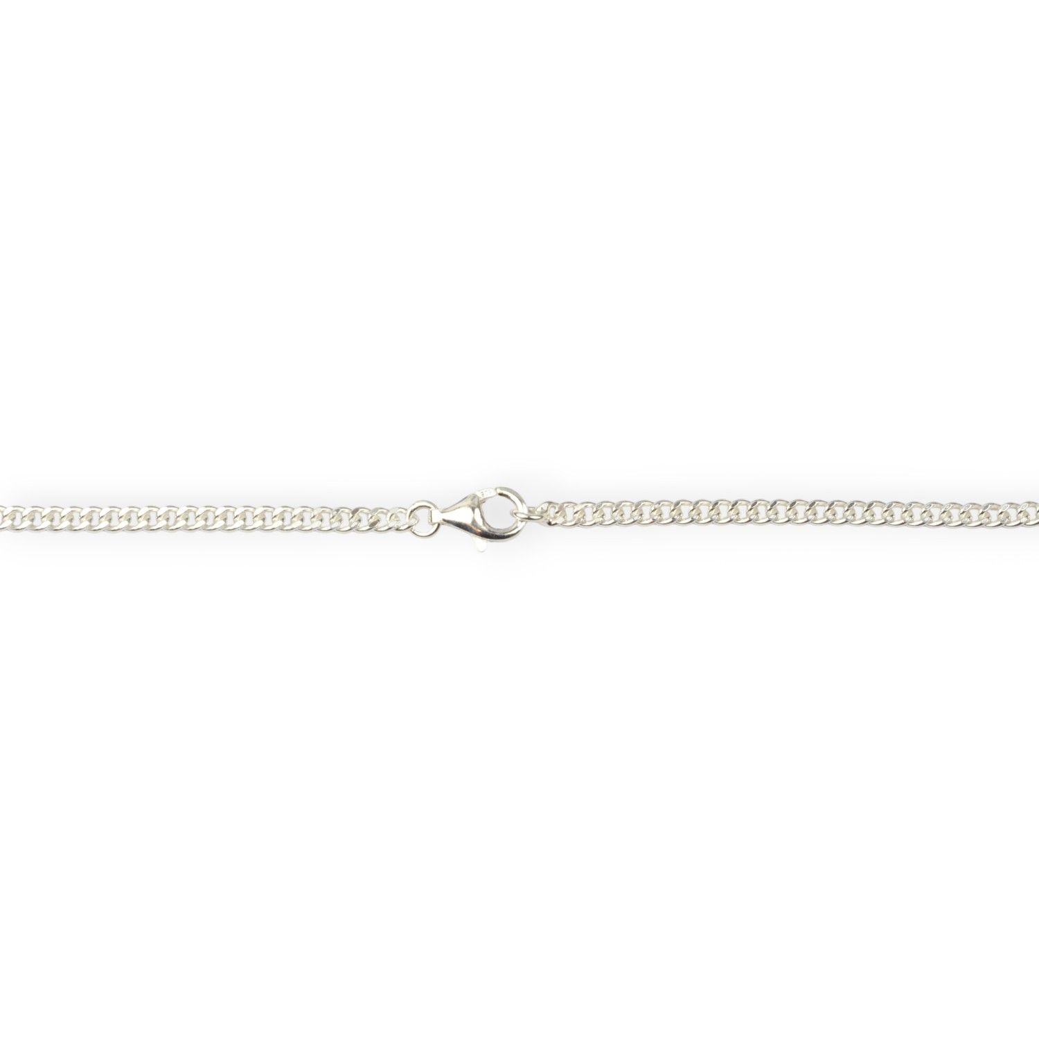 Schmidt Silberkette 925, Flachpanzer 50cm, Unisex, ca. 2,5mm stark, mit Karabiner