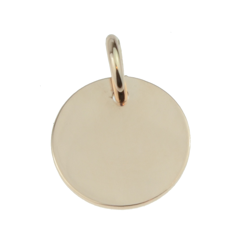 Schmidt Anhänger zum Gravieren, 333 Gold, Rotgold, Ø 13mm, Unisex