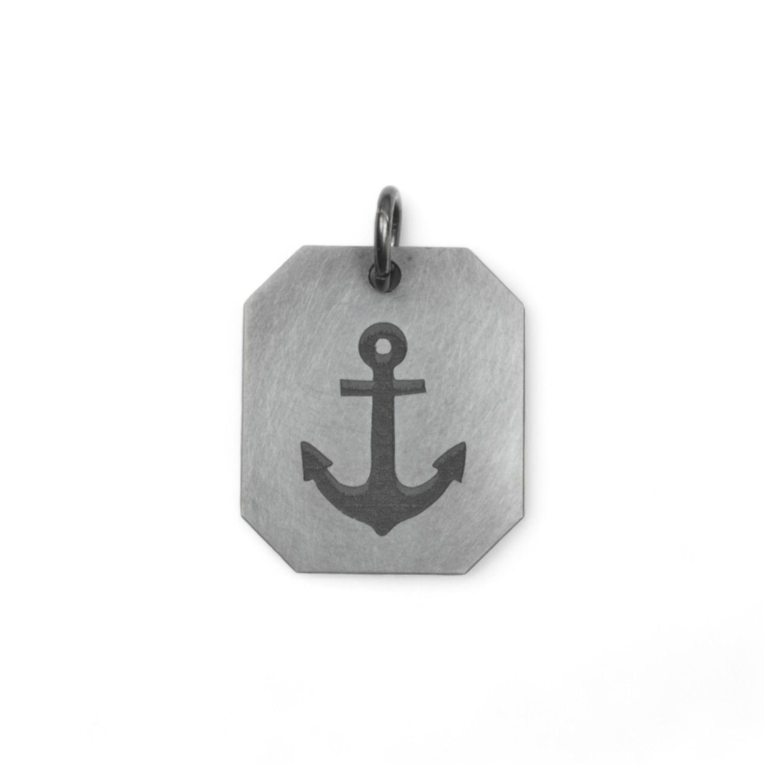 Schmidt 925 Silber Anhänger mit Anker, geschwärzt, Unisex