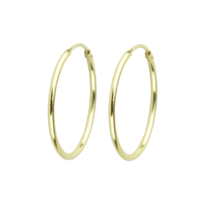 Schmidt Damen Ohrringe aus 333 Gold, Ø 25mm, eleganter Ohrschmuck in goldfarben