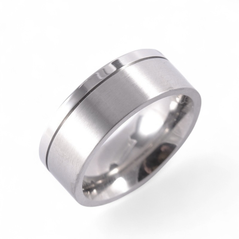 Ernstes Design Damenring Edelstahl silber, Ringgröße 61