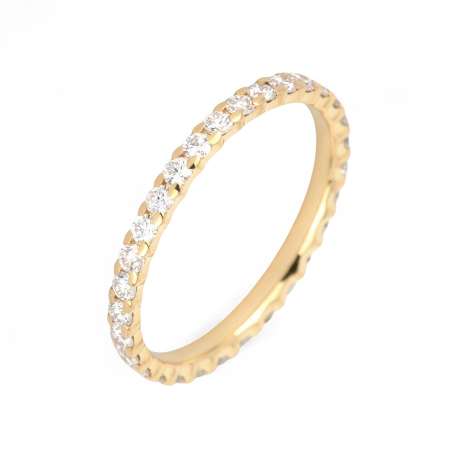 Rubin Memoirering Damen 750 Gold mit 0,87 ct Brillanten Lab Grown, Verlobungsring in Goldfarben, Größe 53