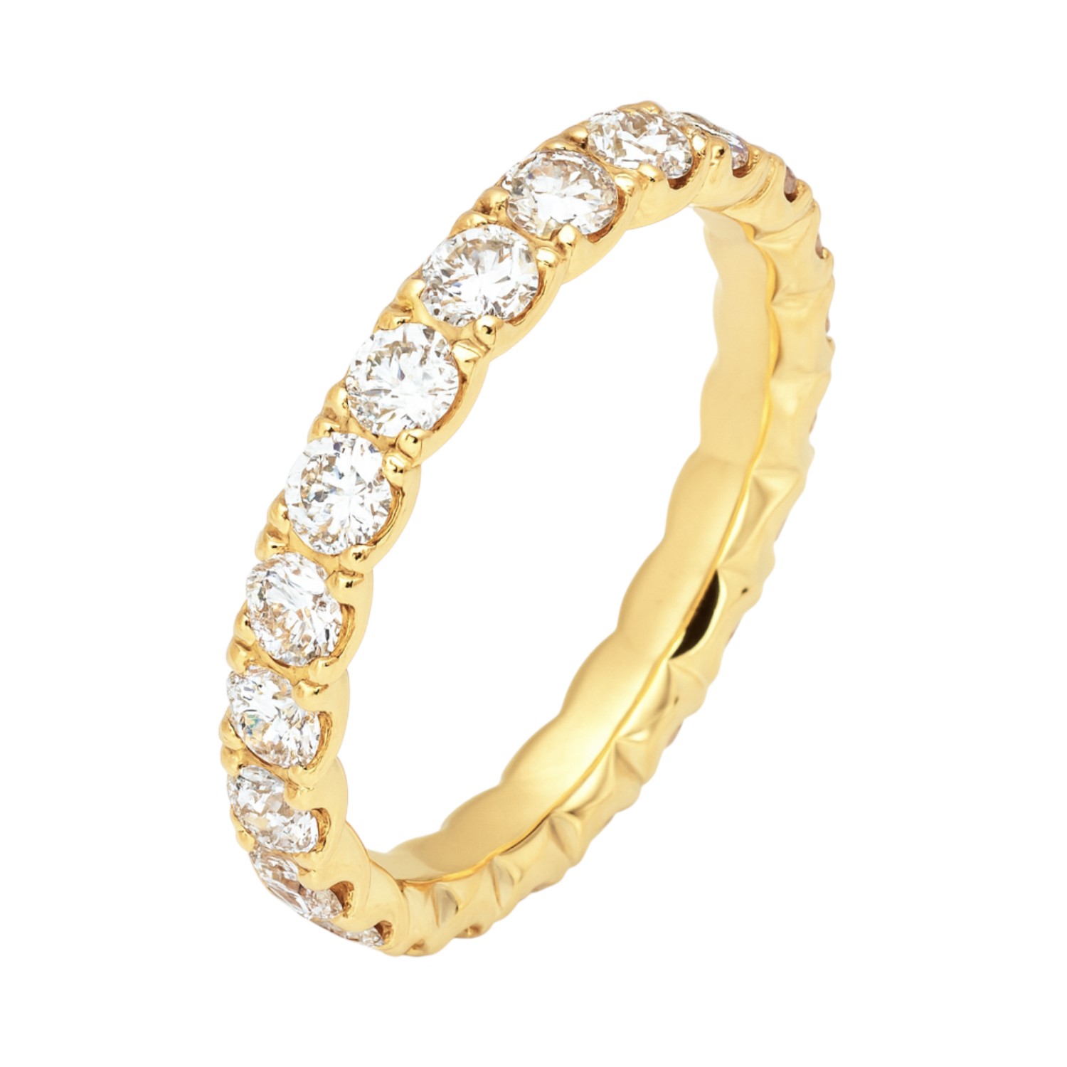 Rubin Memoirering Damen 750 Gold mit 2,1ct Brillanten (Lab Grown) - Verlobungsring in Goldfarben, Größe 54