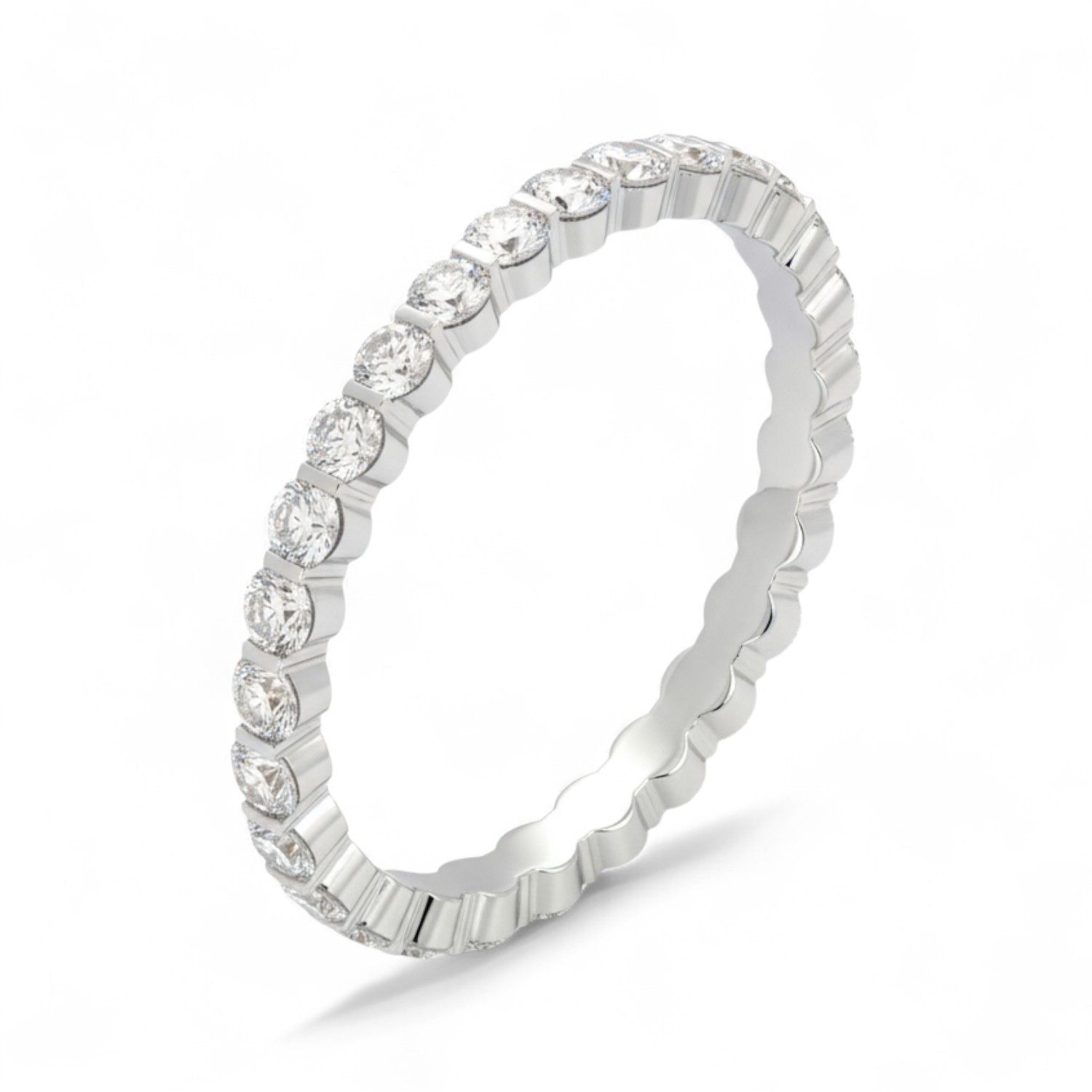 Rubin Memoirering aus 950 Platin mit 1,25 ct Brillanten, Damen Verlobungsring, silberfarben, River Lab Grown