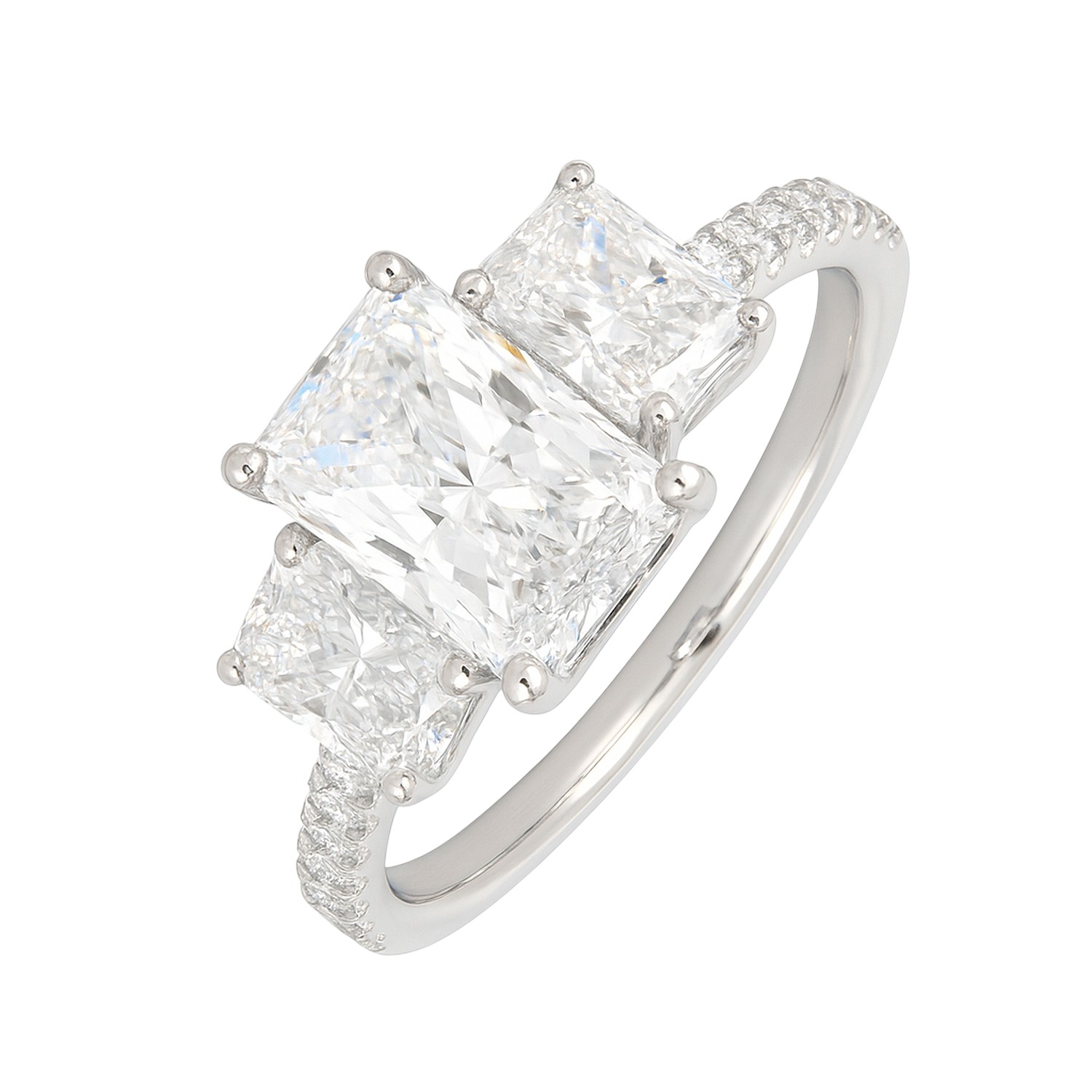 Verlobungsring Rubin 2,01ct Platin 950 Damenring mit 16 Brillanten in Silber, Ringgröße 54, Top Wesselton