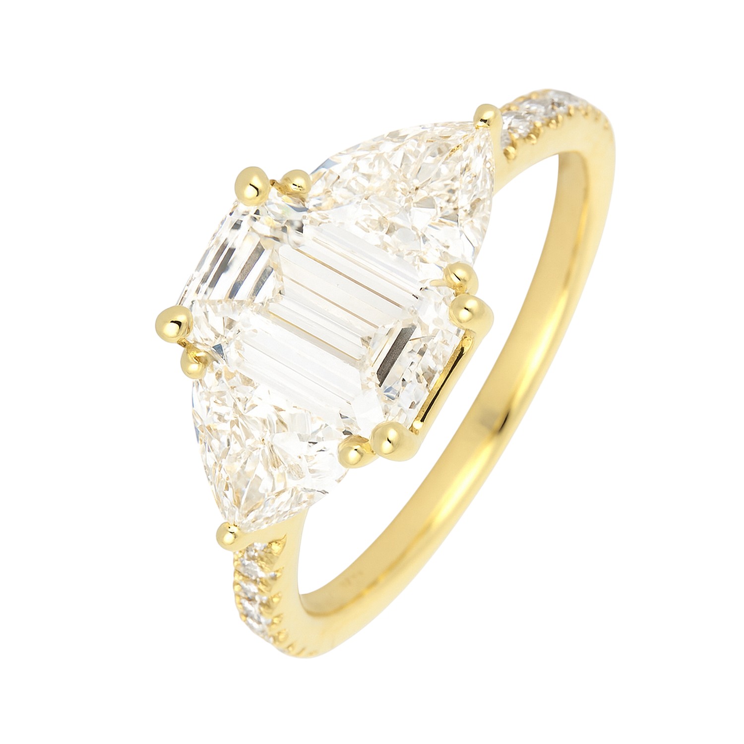 Verlobungsring Rubin 750 Gold 2,01ct Emerald Brillant Damenring mit 16 Diamanten in Top Wesselton Weiß