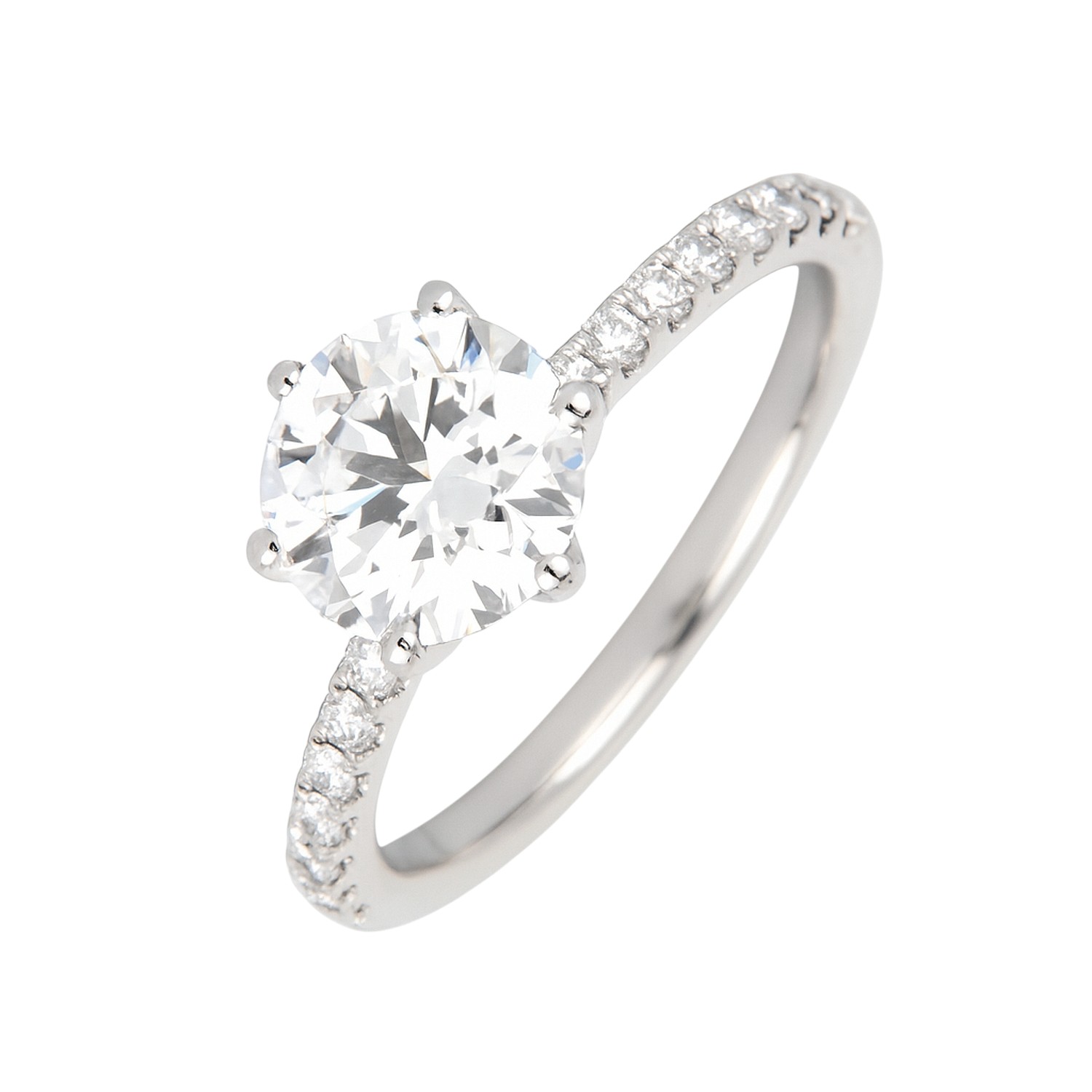 Verlobungsring Rubin aus Platin mit 2ct LAB Diamant und 16 natürlichen Brillanten, Damenring 9,5mm