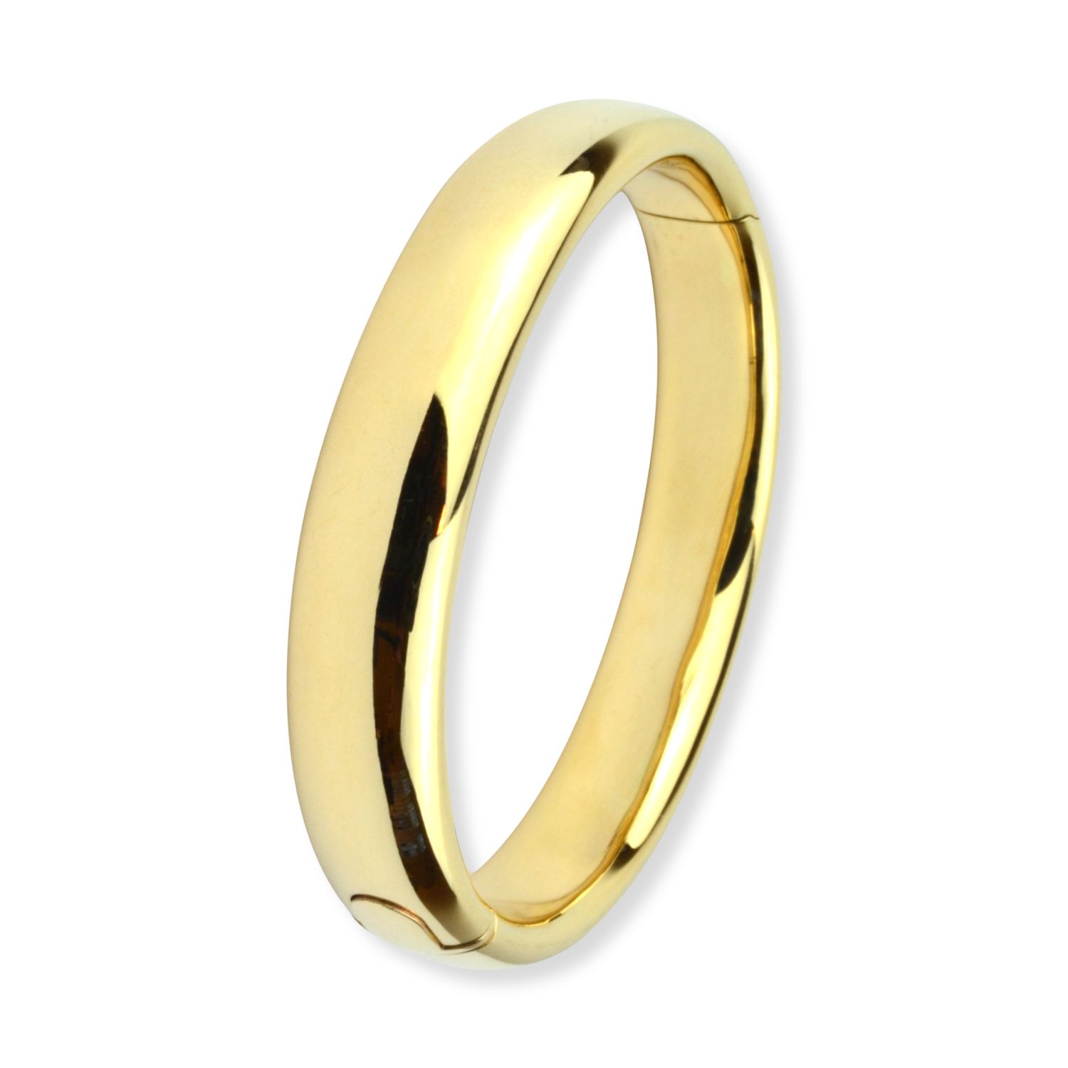 Schmidt Damen Armreif 585 Gold, schlicht gewölbt, 12mm breit, Ø innen 6 x 5 cm, goldfarben