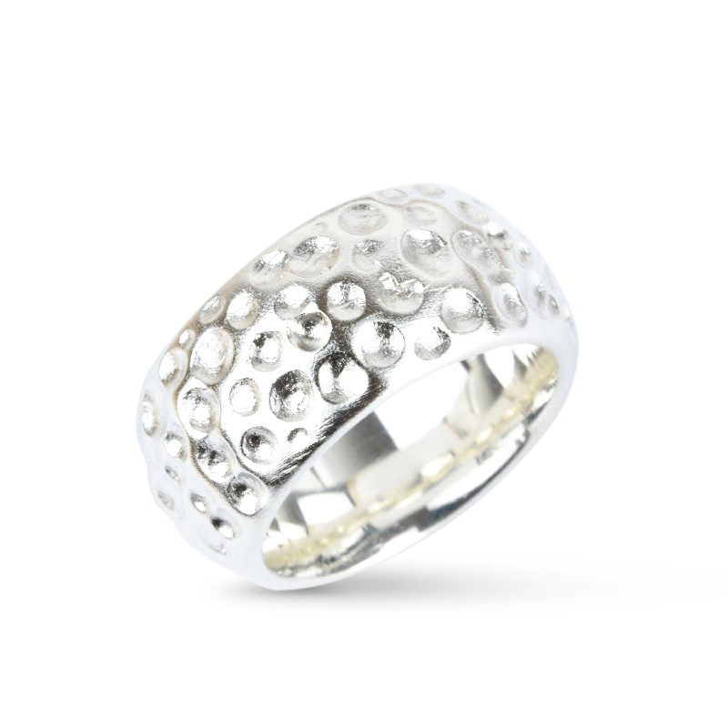 Schmidt Damen Ring 925 Silber, 10mm breit, Hauptfarbe silber, Größe 54