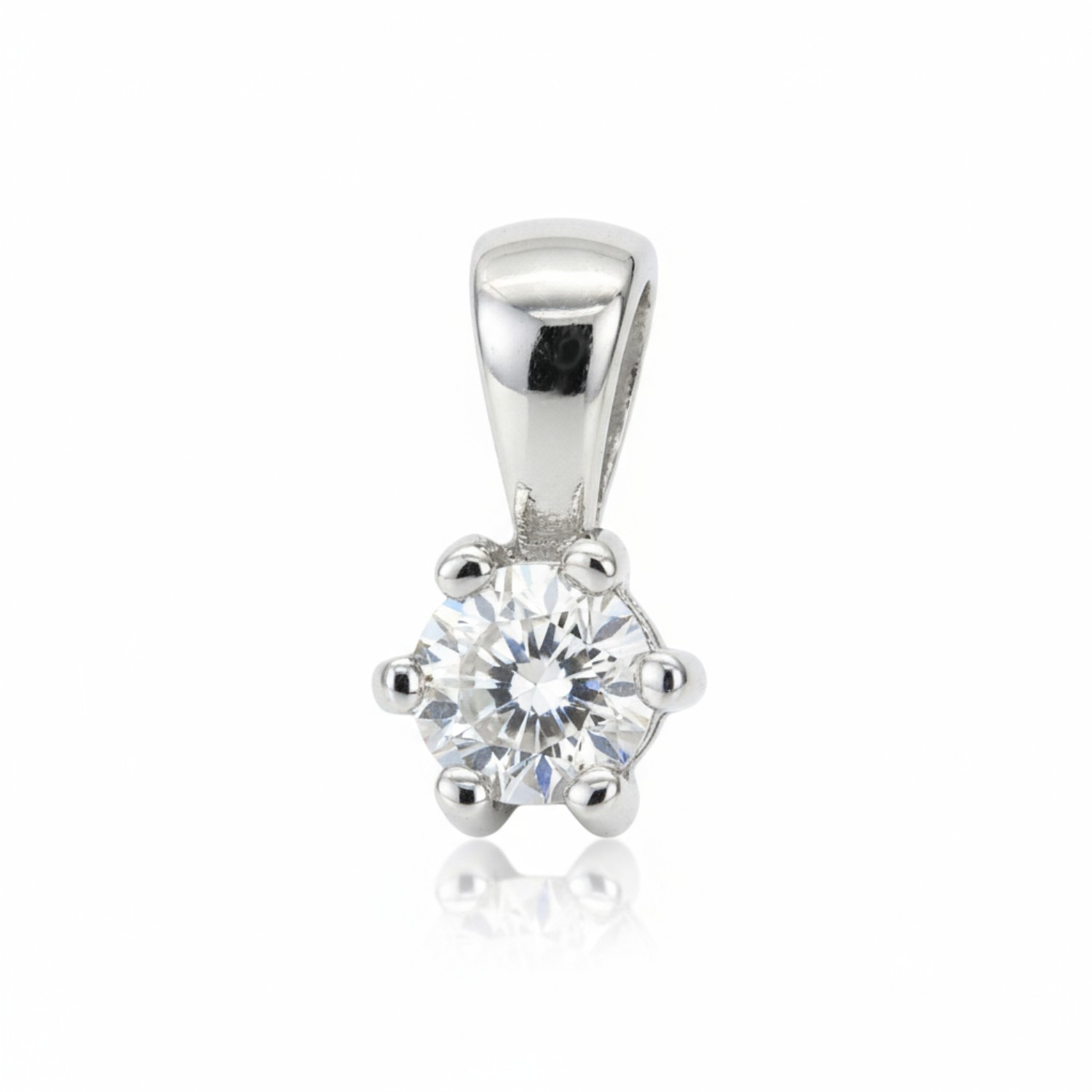 GISSER Damen Anhänger aus 925 Silber mit Zirkonia, Ø ca. 3mm, silberfarben, eleganter Schmuck für jeden Anlass
