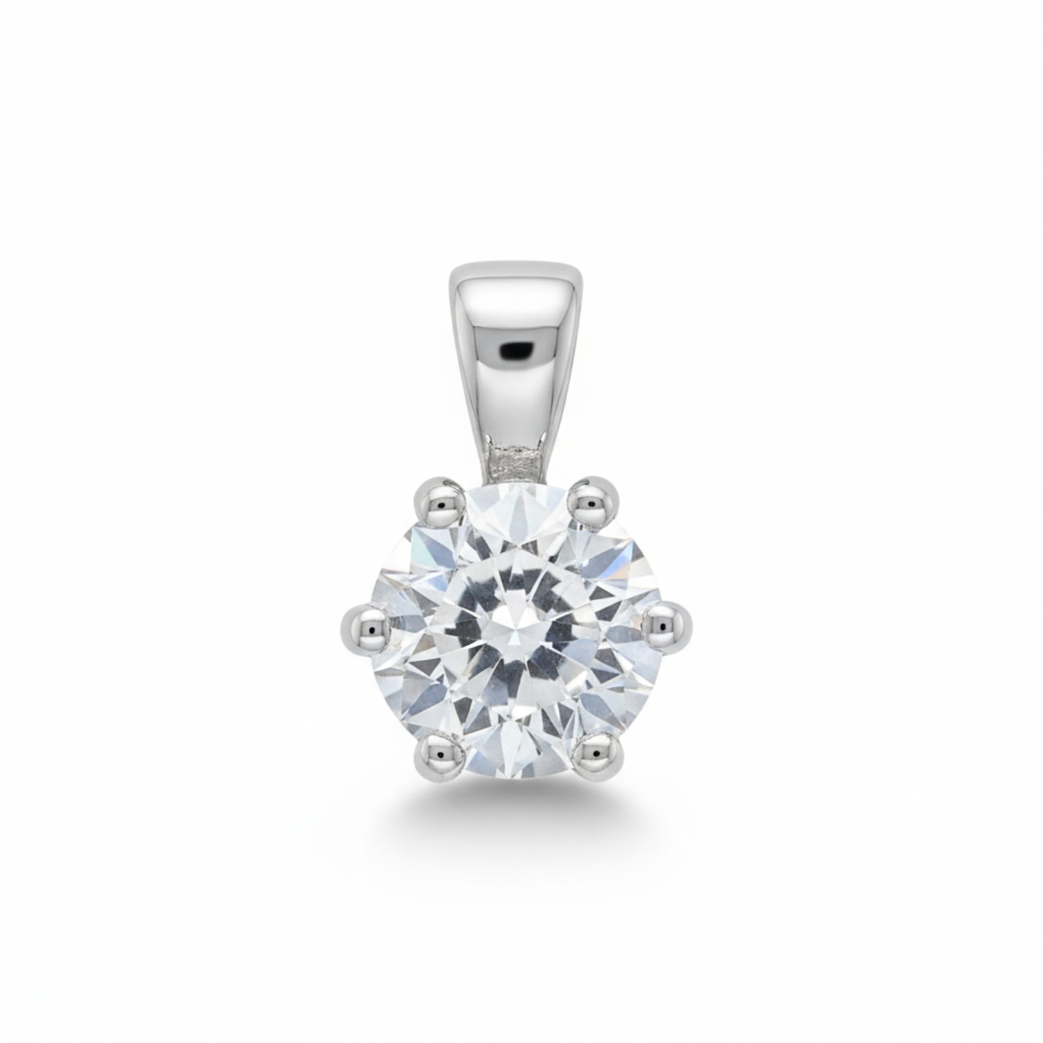 GISSER Damen Anhänger aus 925 Silber mit Zirkonia, Ø ca. 4mm, silberfarben, elegantes Schmuckstück