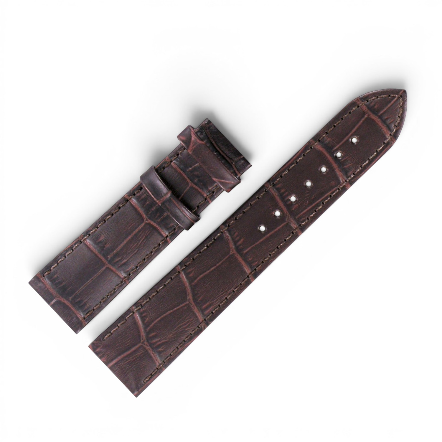 Tissot Herren Uhrenarmband aus braunem Leder, 20mm Anstoßbreite, 4mm dick, 18mm Schließenbreite