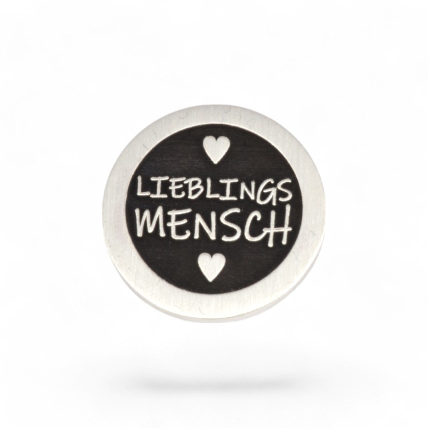 WANDELBAR Schmuckelement von Unicoes für Lederband, 925 Silber, Lieblingsmensch Gravur, Ø 13,8mm,