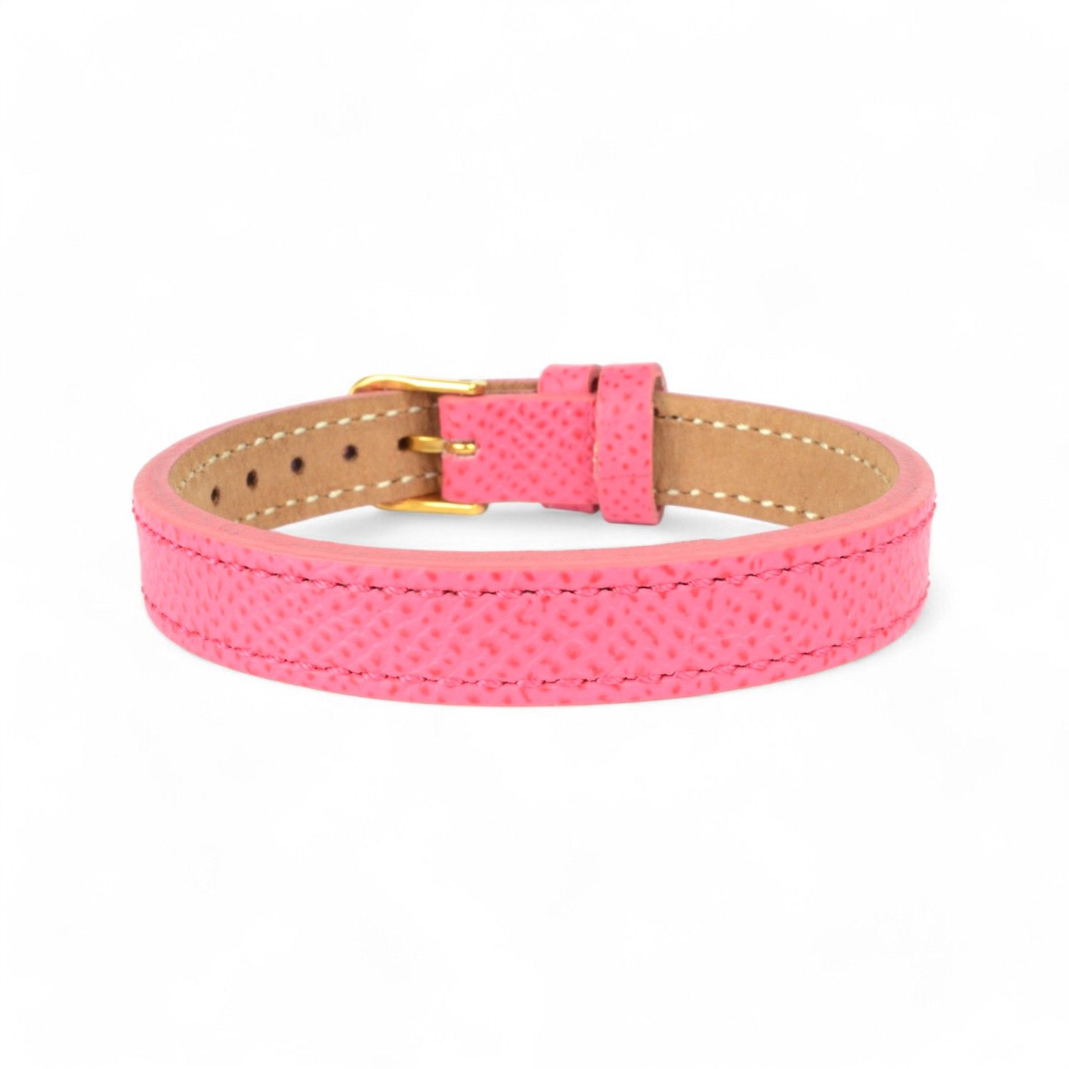 Unicoes WANDELBAR Lederband pink, Dornschließe, 10mm, rosa-gold, Damen, 16-19cm