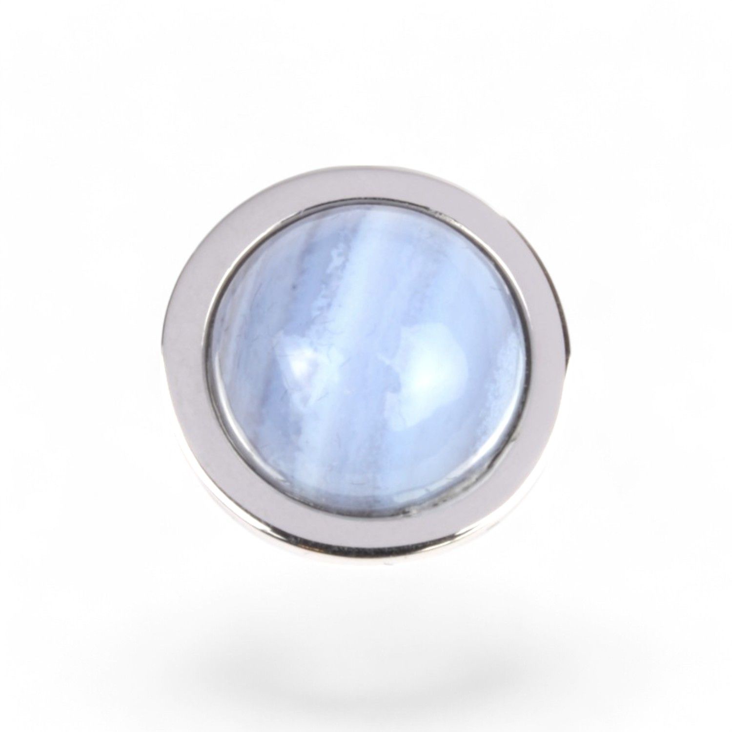 WANDELBAR Schmuckelement von Unicoes für Damen, silberfarben mit Chalcedon, Ø 14,6mm, ideal für Armschmuck