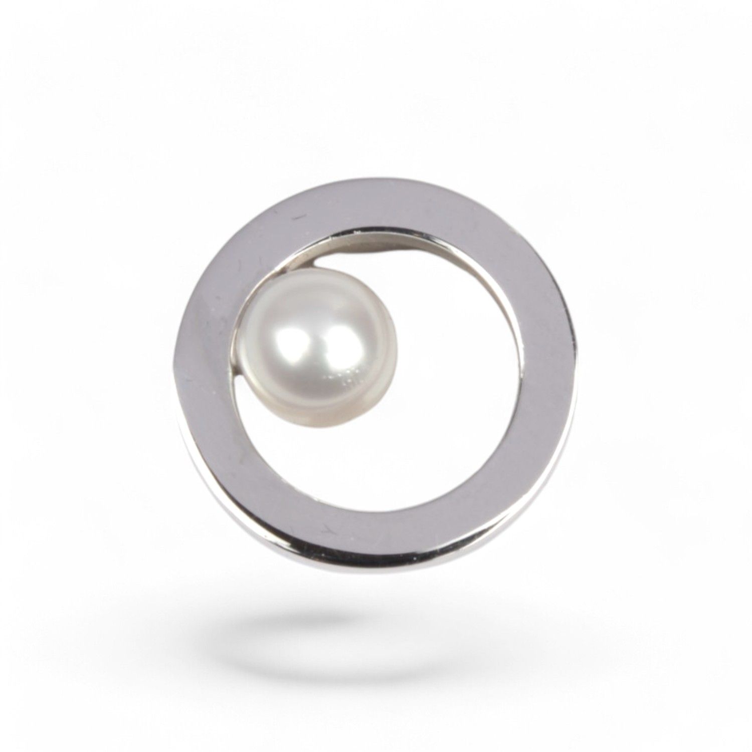 Unicoes WANDELBAR Schmuckelement für Damen, Silber 925, weiß Perle 5,5mm, 14mm