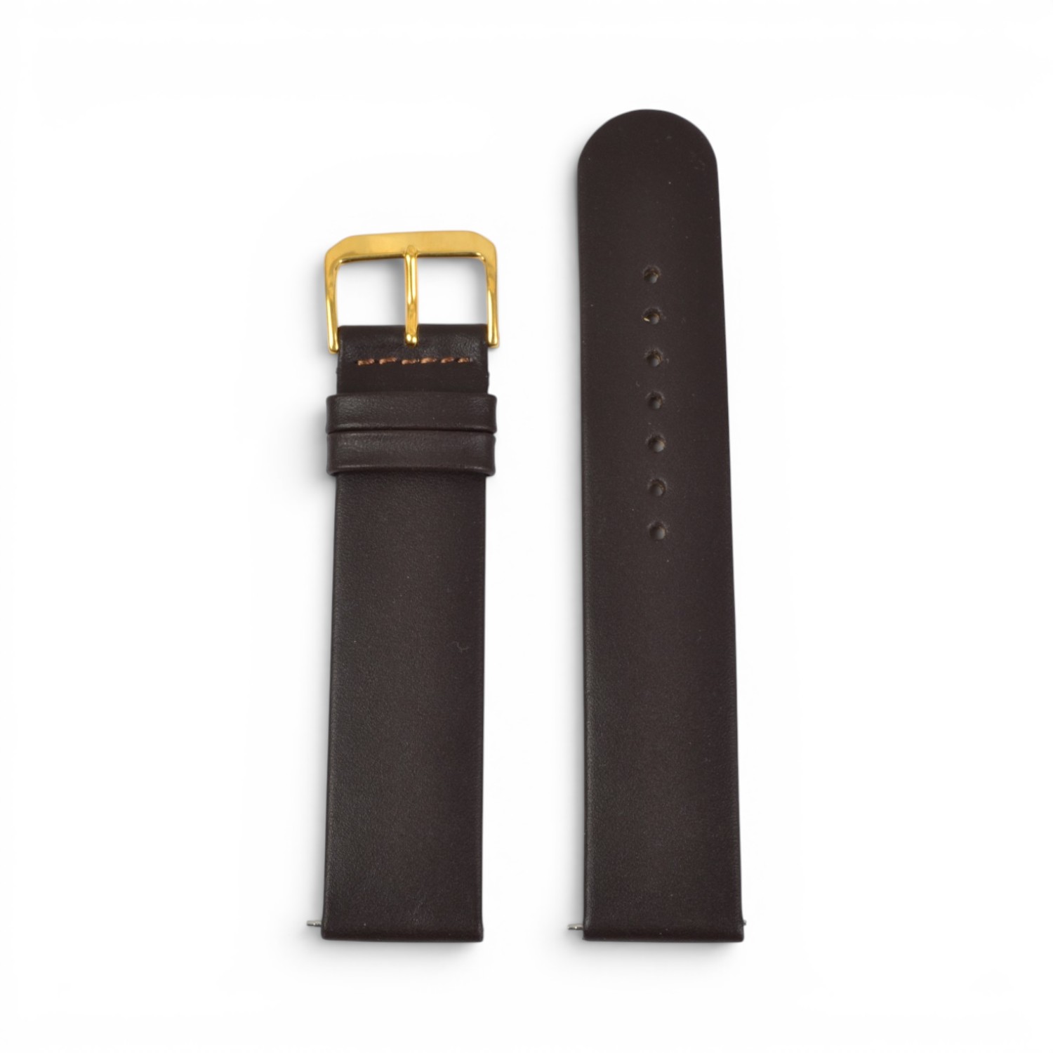 Vater & Sohn Rindslederband Frankfurt mocca 20 mm – Uhrenarmband Leder braun, Schnellwechselstege