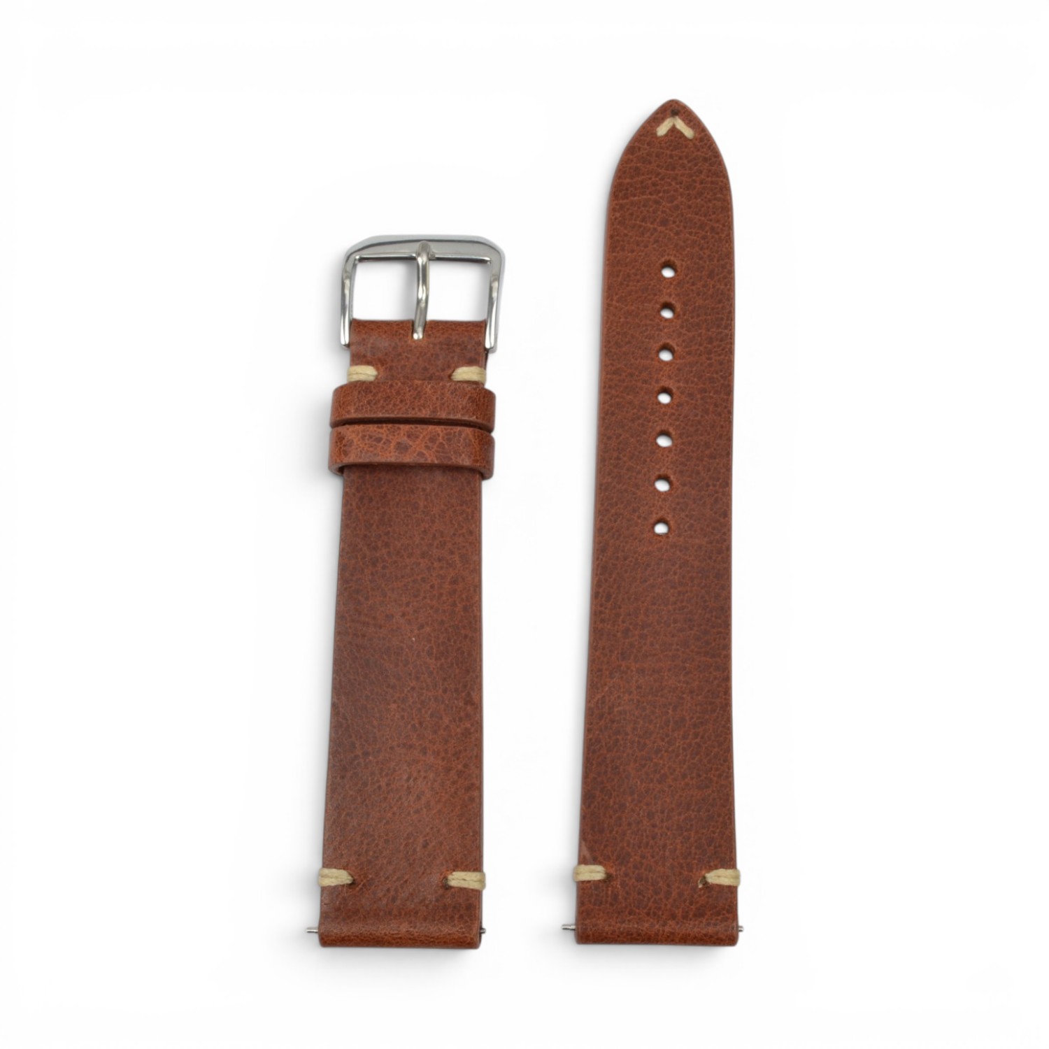 Vater & Sohn Vintage Lederband München cognac 18 mm – Uhrenarmband mit Schnellwechselstegen
