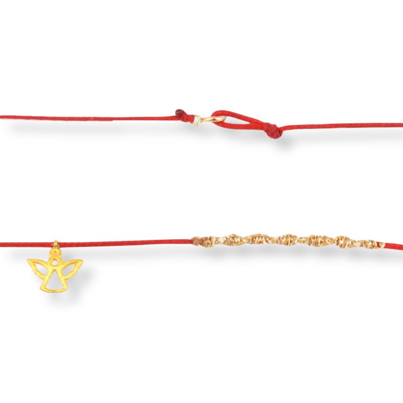 Krinaki Halsschmuck Damen Kette 585 Gelbgold 42 cm mit rotem Akzent
